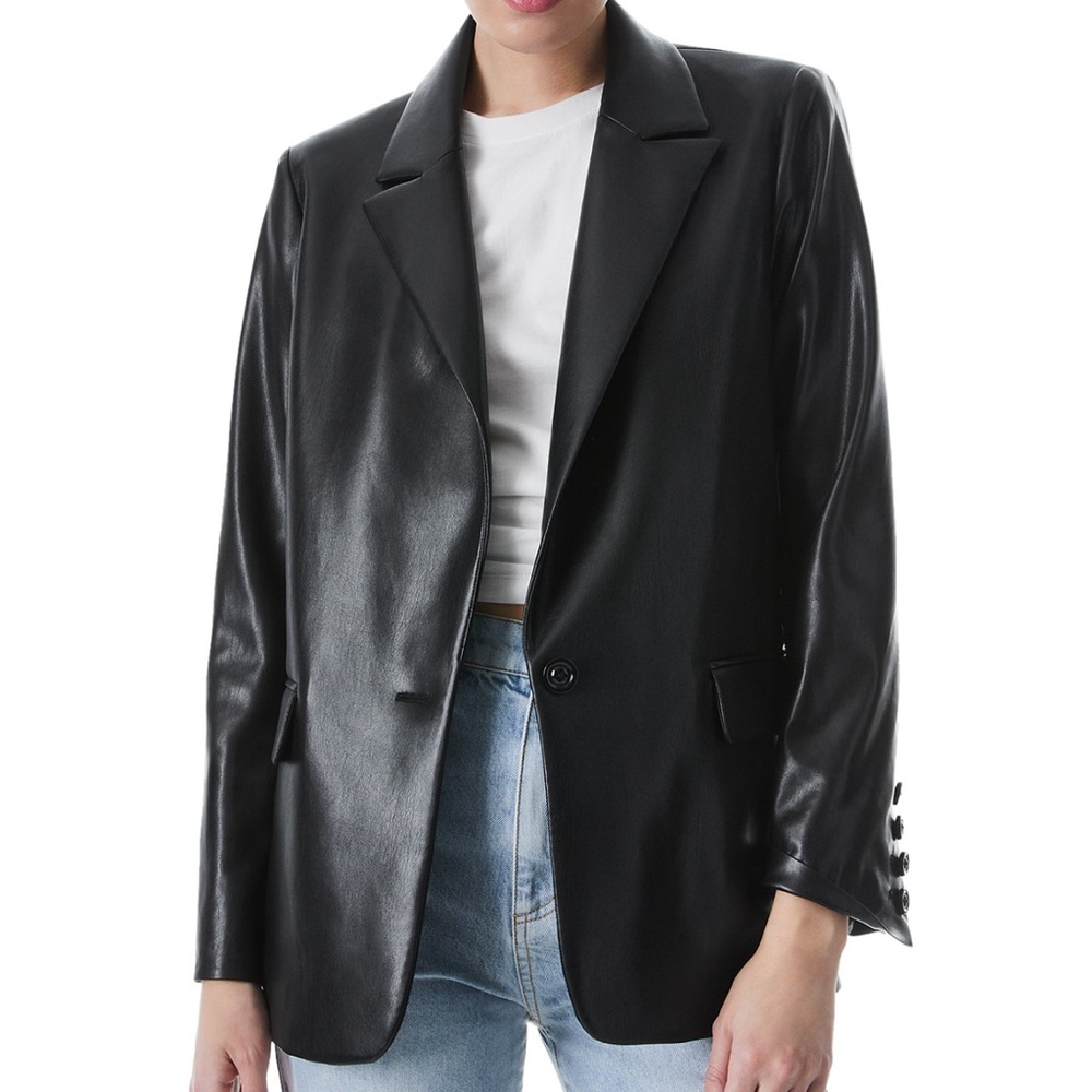 Alice and Olivia Denny Faux Leather Jacket